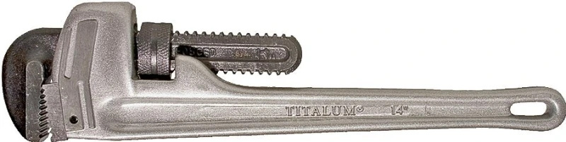 4814 14-inch Heavy Duty Aluminum Pipe Wrench With Straight Handle