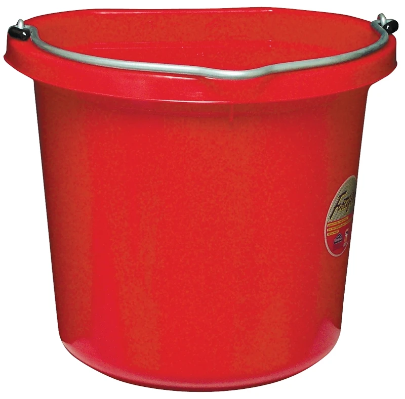 20QT FLAT BACK BUCKET RED