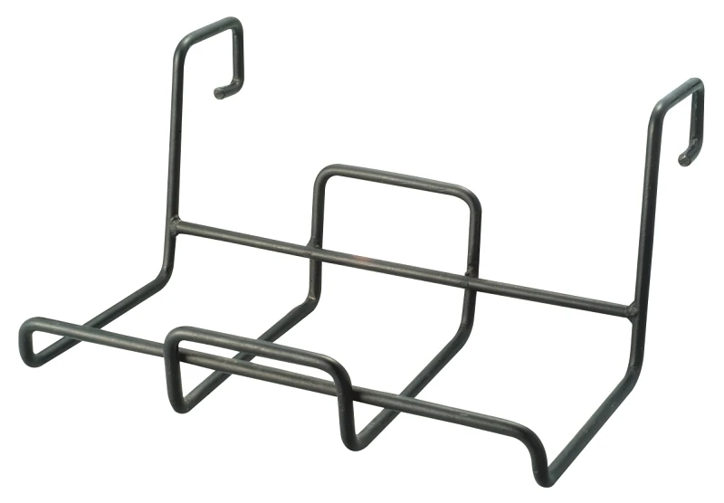 Gb-4327 Black Square Planter Railing Bracket With Hanger, Steel Construction