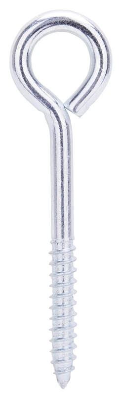 ProSource LR252 Lag Screw Eye, 9.3 mm Thread, Screw Thread, 2 in L Thread, 1-3/8 in Dia Eye, 302 lb Working Load, Steel