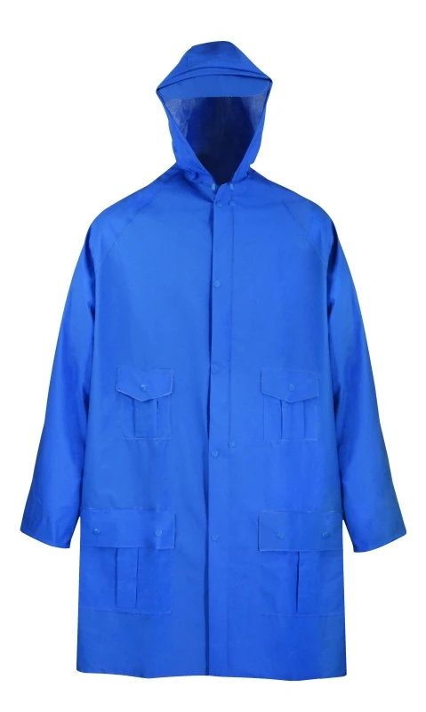 Heavy Duty Rain Parka 8156-l Large Green/blue Pvc Waterproof