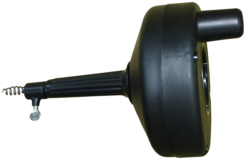 1/4 Inch Diameter X 25 Feet Long Auger Drum No Handle, Black