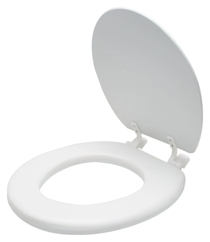 S001-wh Round Soft Toilet Seat, 17 Inch, White For Round Bowls