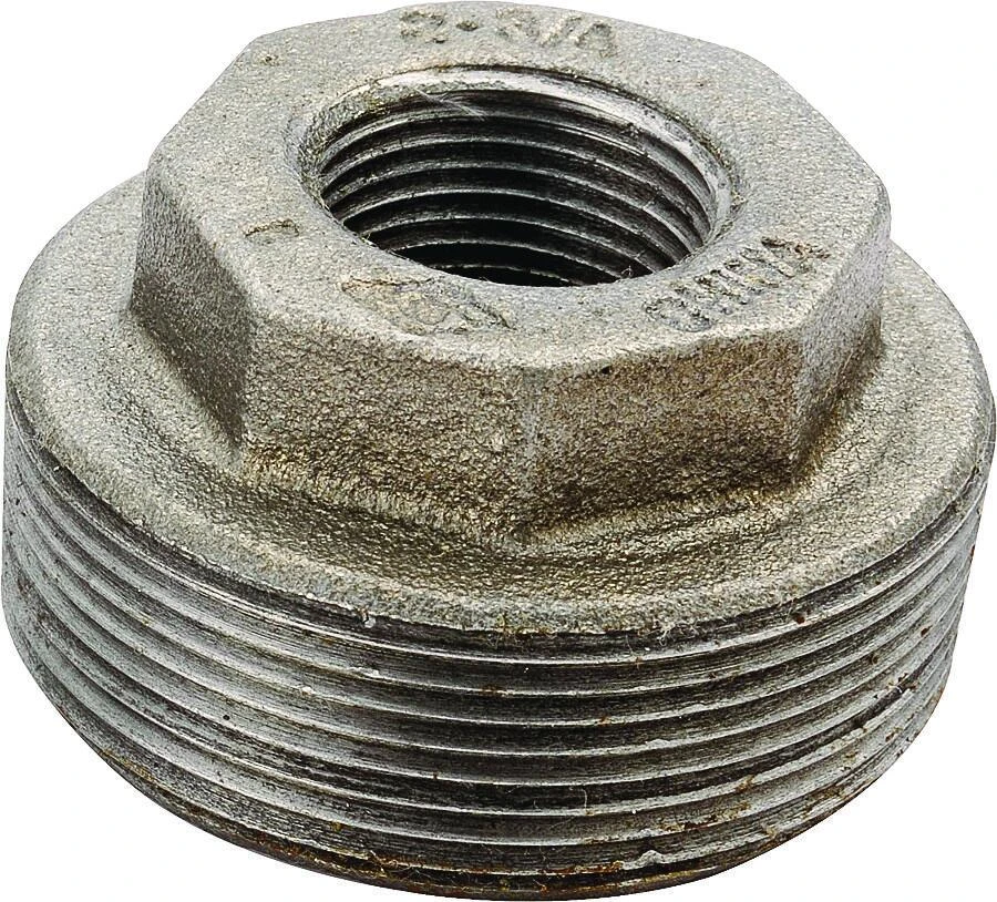 1/2 X 3/8 Inch Black Hex Bushing, Malleable Iron, Model 35-1/2x3/8b