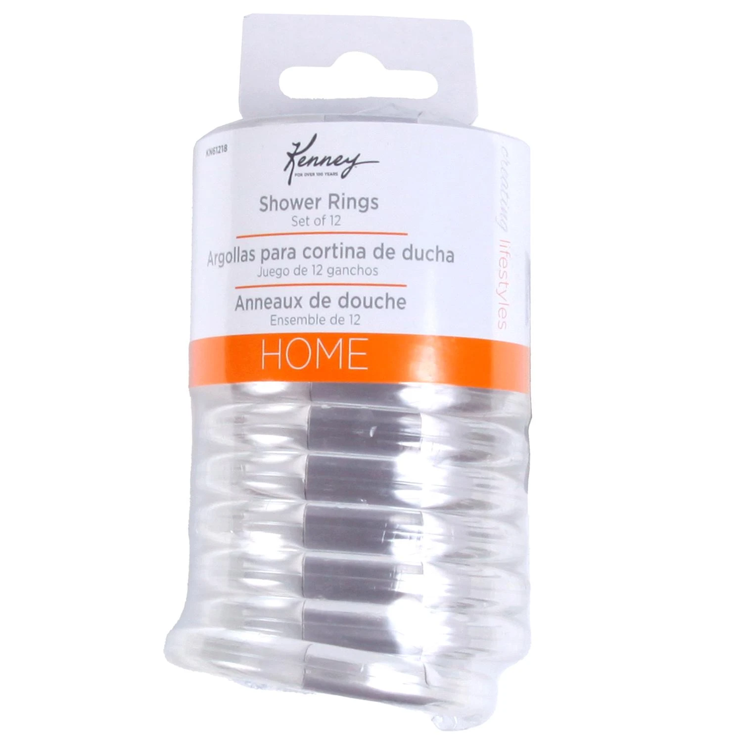 1007749 Shower Curtain Rings, Clear
