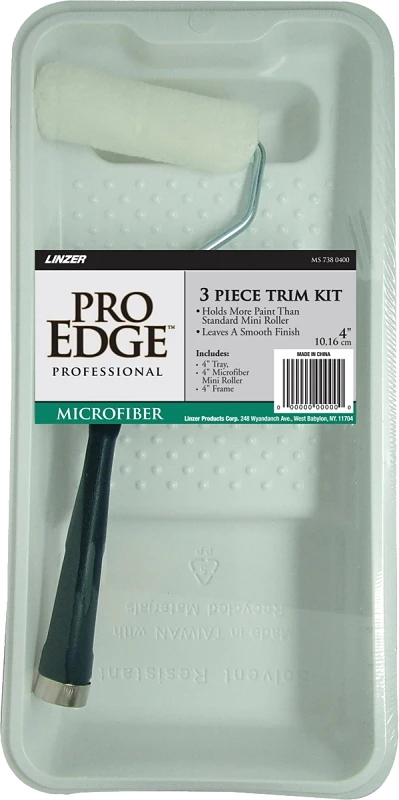 Linzer Pro Edge Plastic 4 in. W Disposable Paint Tray Kit
