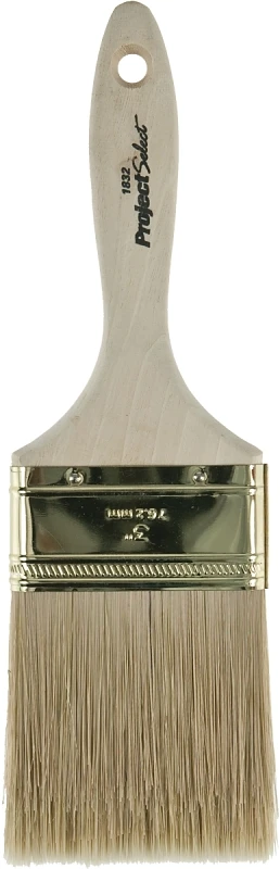 3-inch Poly/bristle Wall Paint Brush With Brass Ferrule And Wood Handle