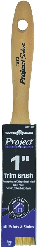 1832-1 Inch Polyester Varnish And Wall Brush With Walnut Handle