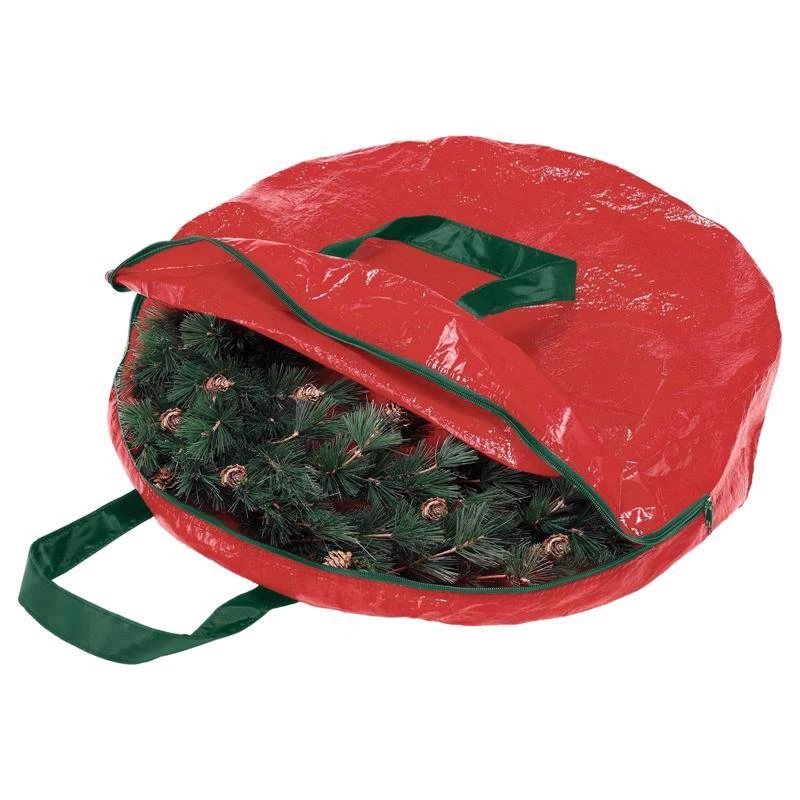 6129-5349 Black/red Wreath And Garland Storage Bag