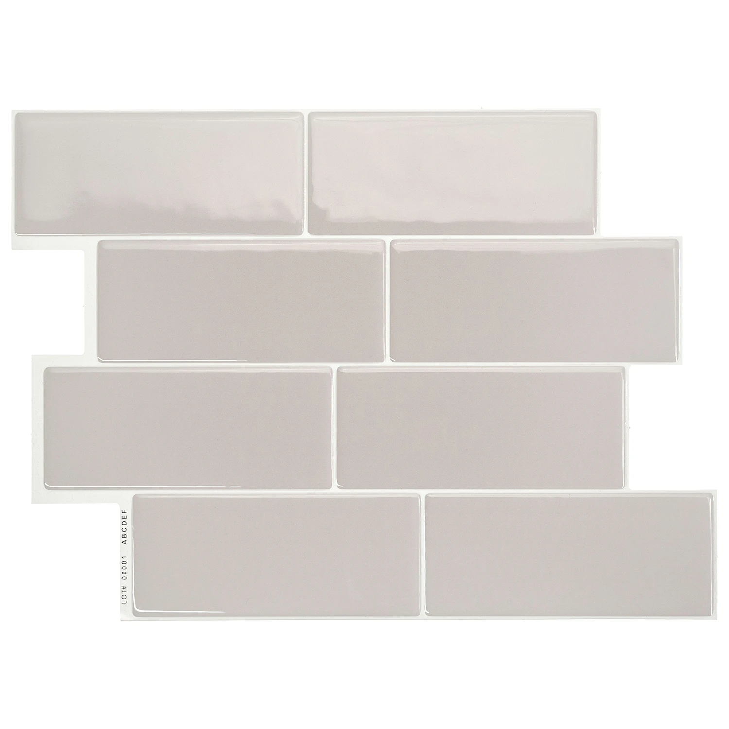 Smart Tiles 8.38 in. W X 11.56 in. L Gray Mosaic Vinyl Adhesive Wall Tile 4 pc