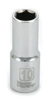 Cdds40 Metric Deep Well Socket, 6-point, 3/8-inch Drive, 10mm