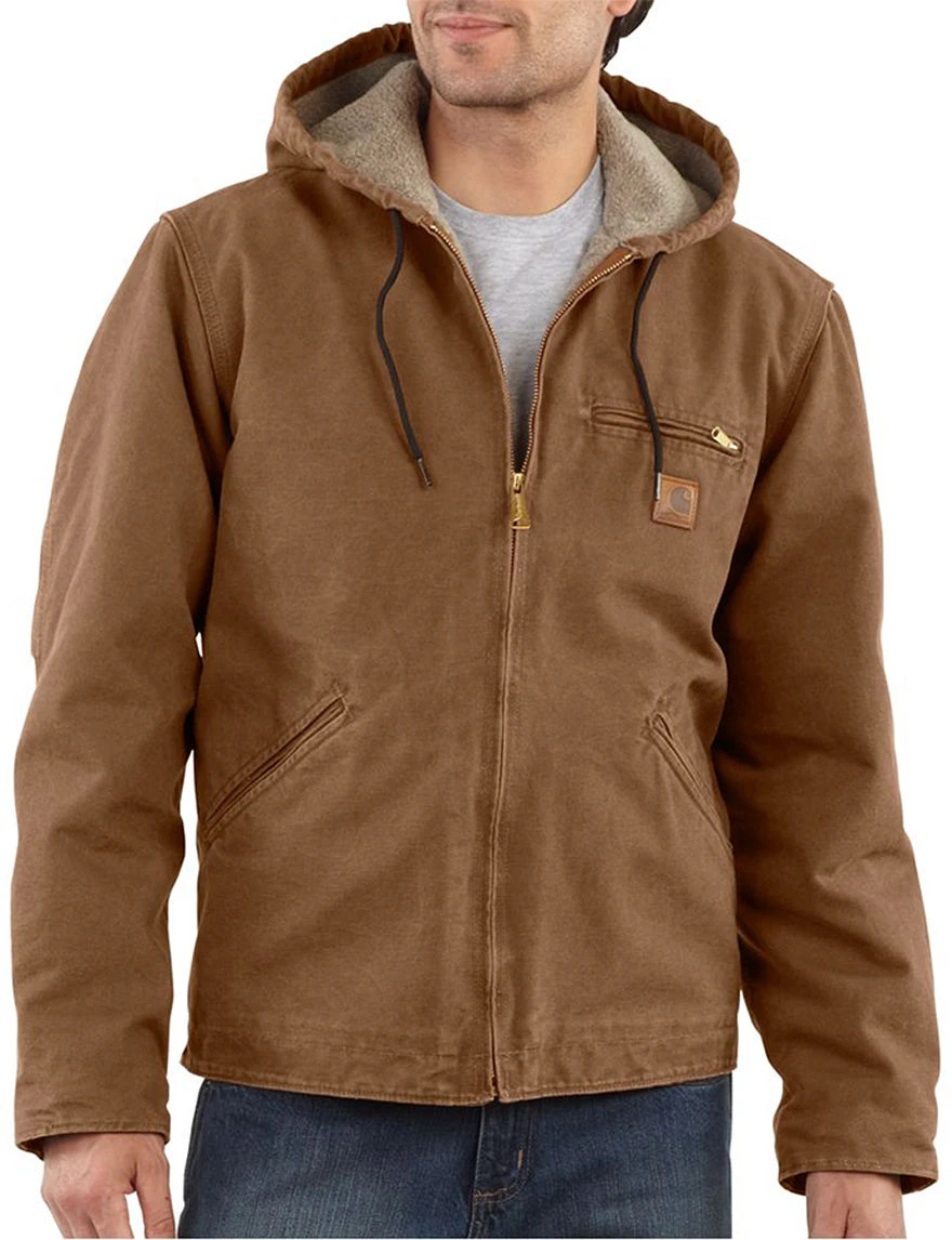 Men's Sandstone Duck Sierra Jacket J141 - Black - Large Regular