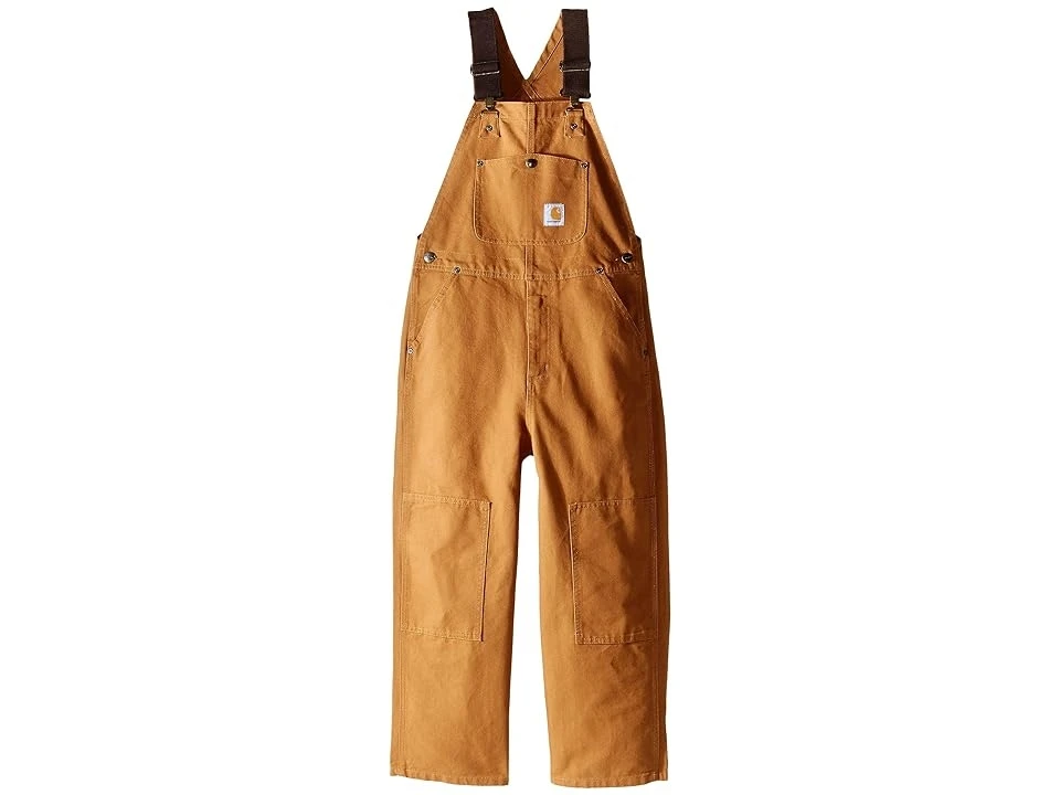 Boys' Washed Duck Bib Overalls, Size 14, Carhartt Brown