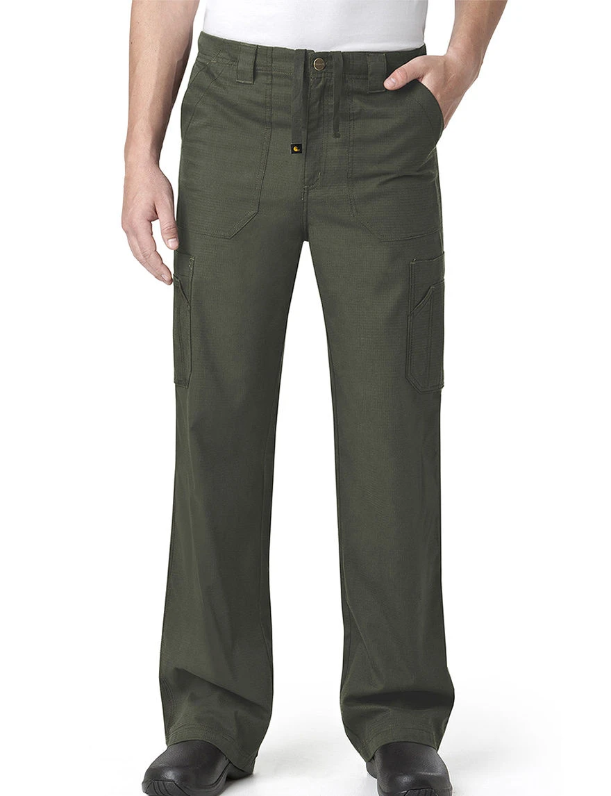 Men's Ripstop Multi-cargo Scrub Pant In Olive, Size Large