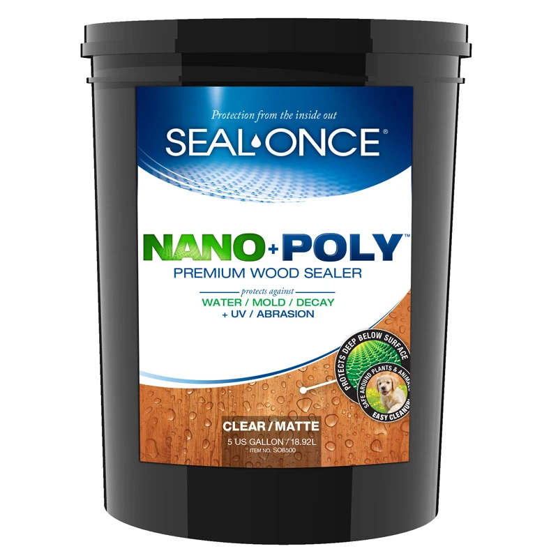 Nano Plus Poly Matte Clear Water-based Wood Sealer 5 Gallon