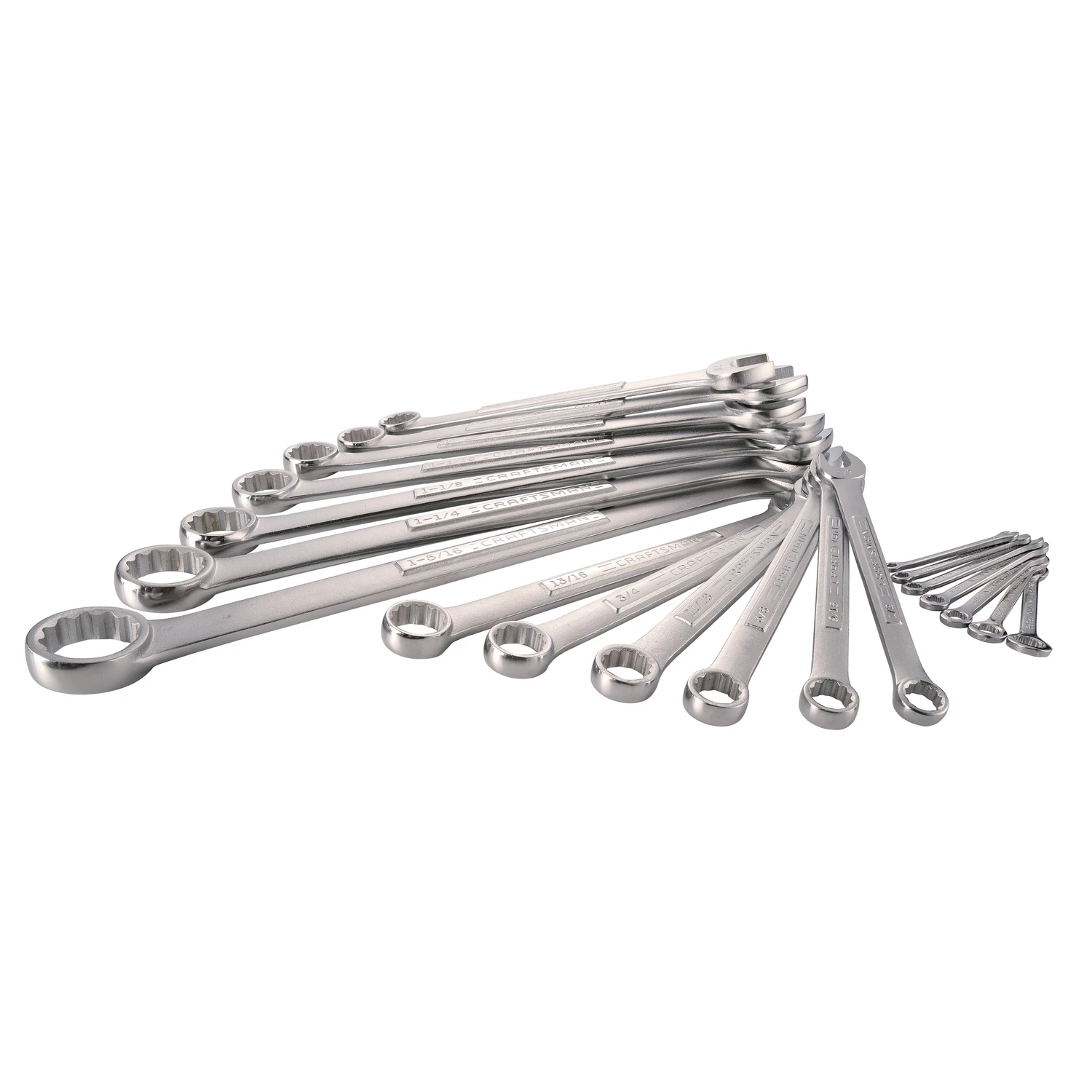 12 Point Sae Combination Wrench Set 20 Piece With Box End And Open End