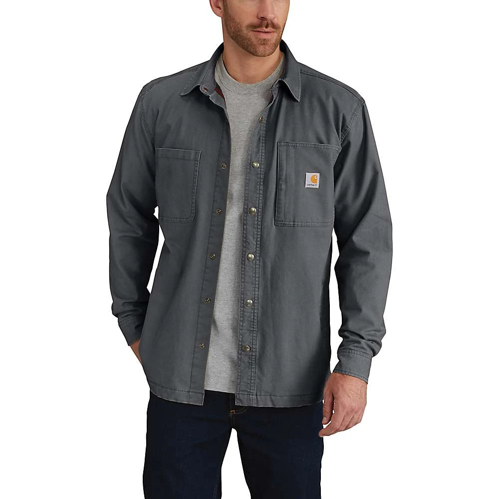 Men's Rugged Flex Rigby Shirt Jacket - Small - Shadow - Fleece-lined