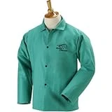 Black Stallion F9-30c 30" 9oz. Green Flame Retardant Cotton Welding Jacket, Large