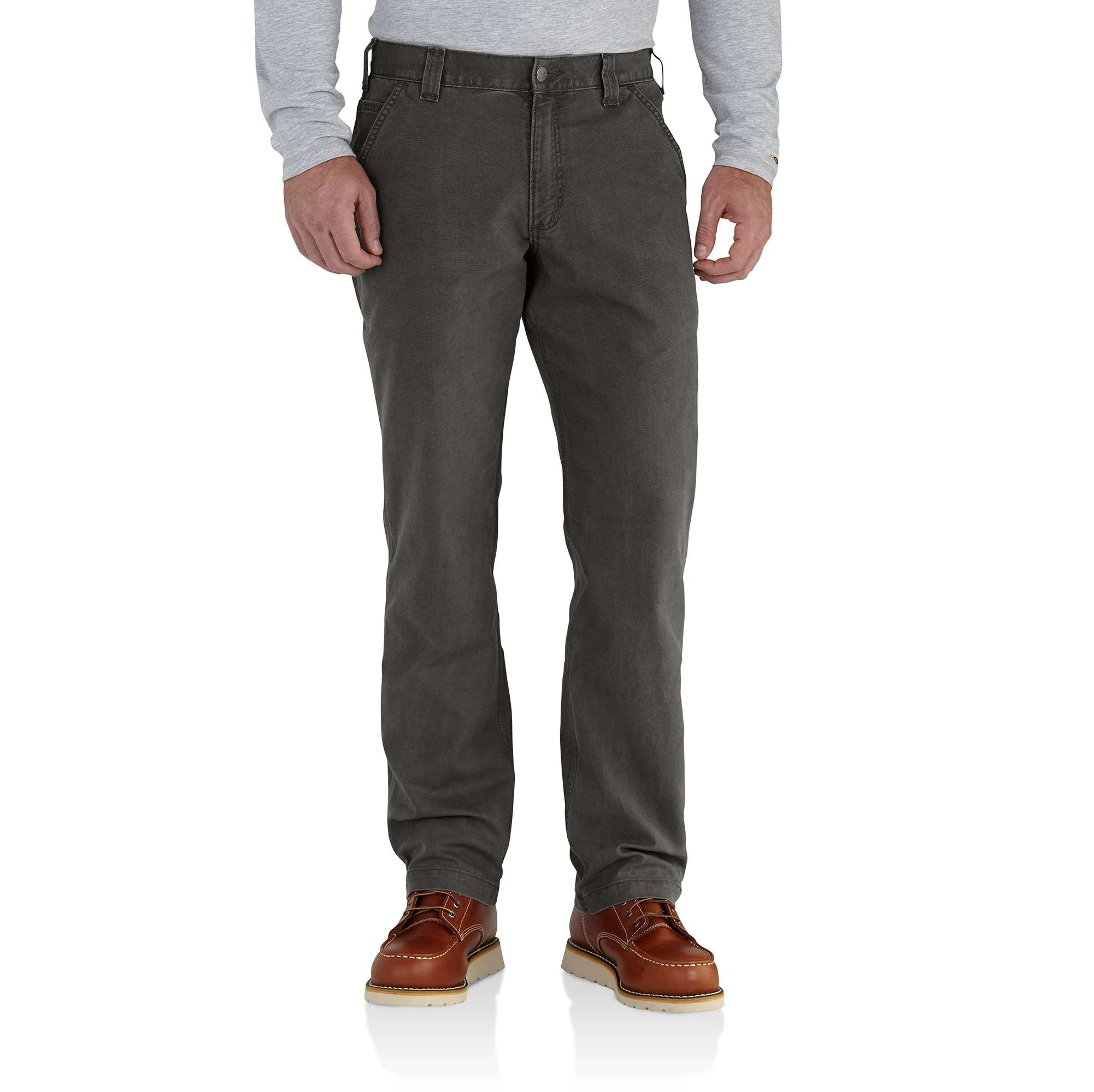 Rugged Flex Relaxed Fit Canvas Work Pant W33 Peat Model Bn2291-m