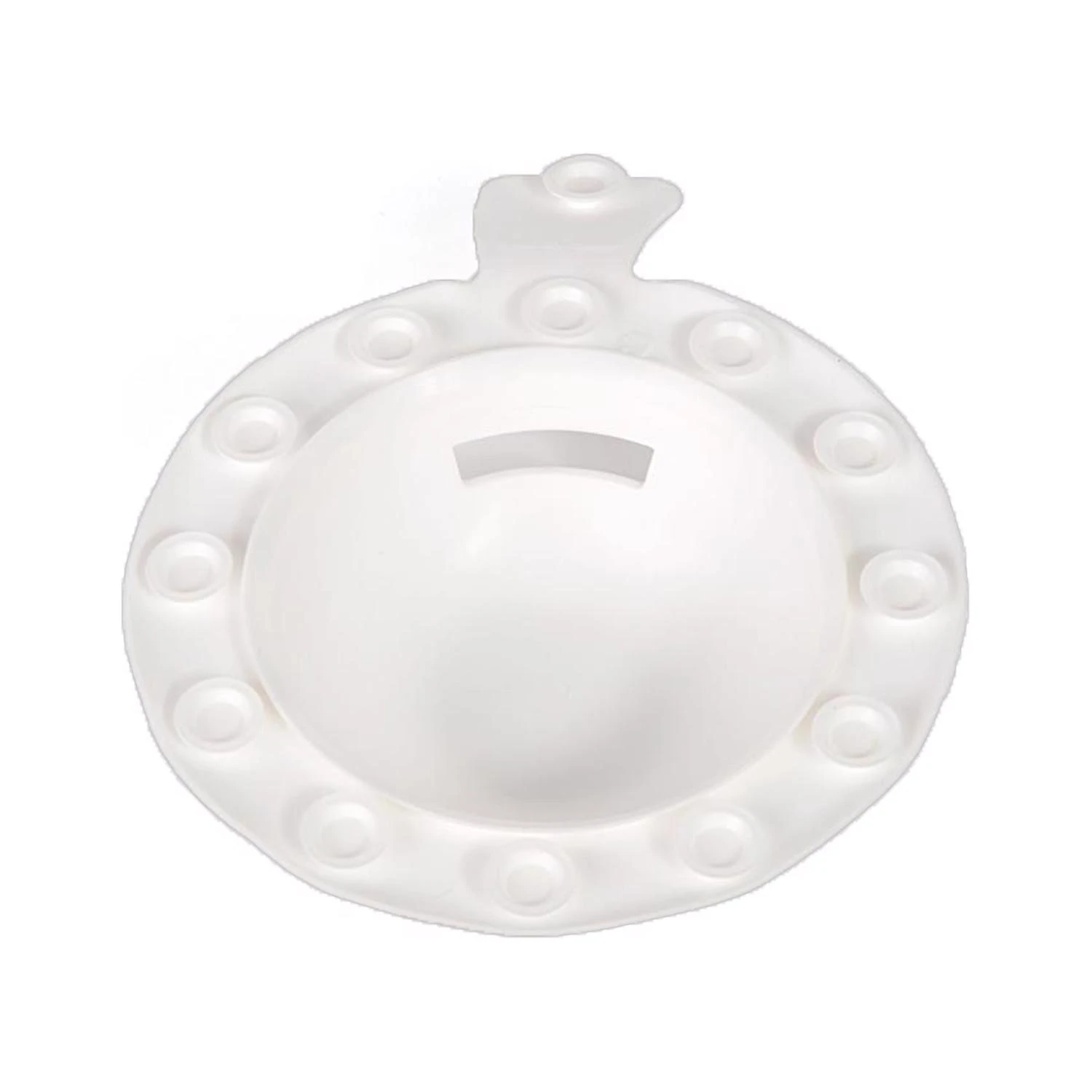 Bathshroom Matte Plastic Overflow Drain Cover 5.75 In. White