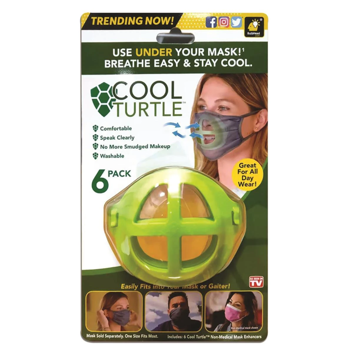 BulbHead Cool Turtle Mask Enhancer 6 pk