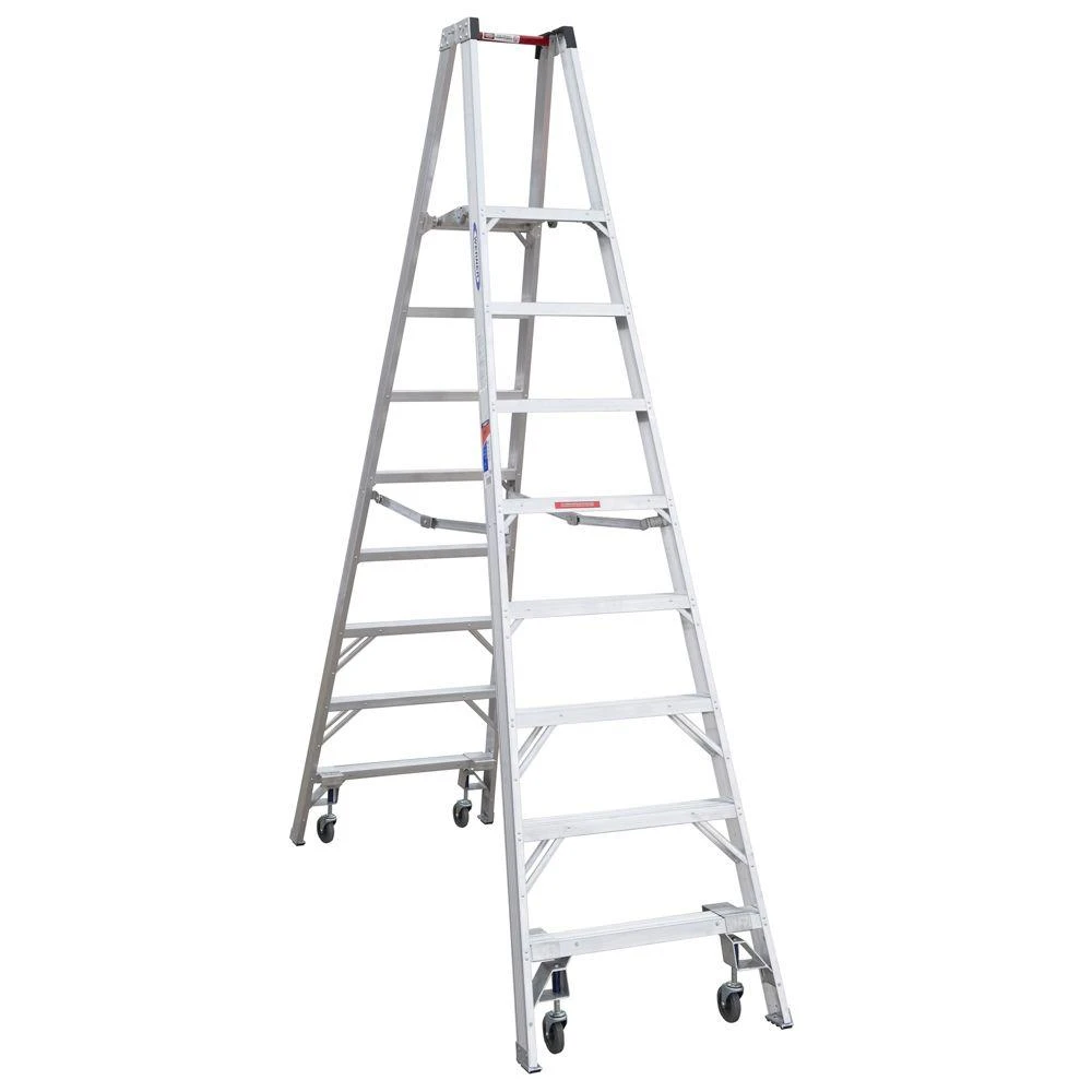 Werner 6 Ft. Aluminum Platform Ladder Type Ia 300 Lb. Capacity With Non-slip Tread