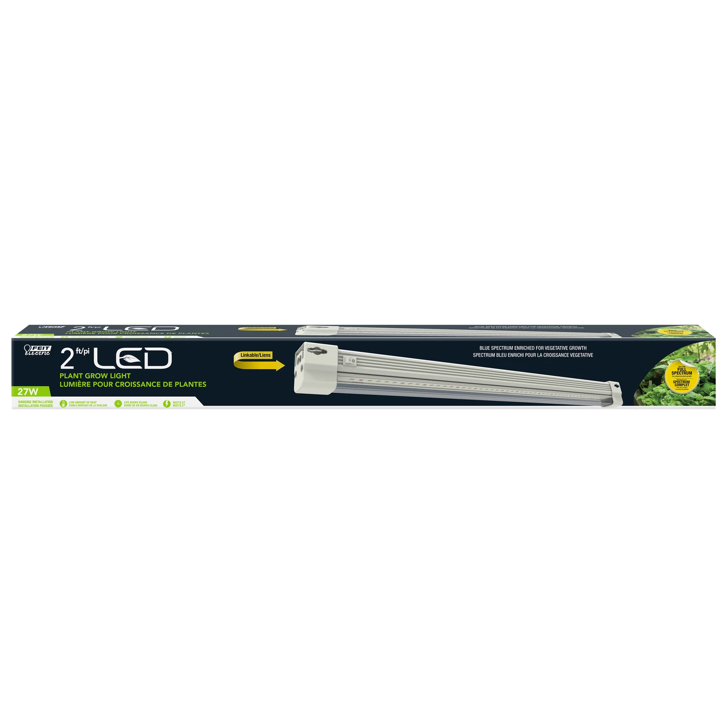 27 Watt 2 Ft. Led Grow Light For Indoor Plants