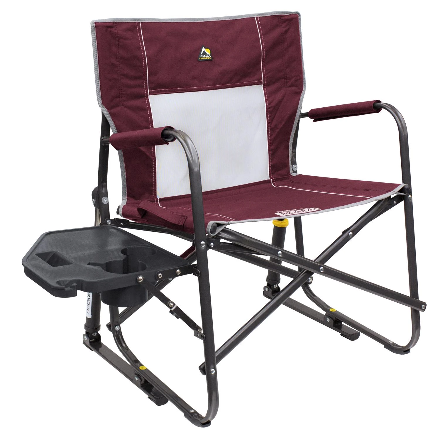 Freestyle Rocker Xl Red Folding Rocker With Side Table