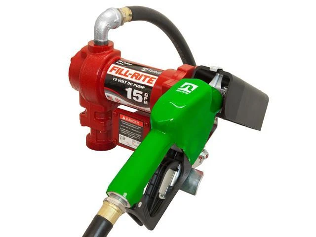 12 Volt Dc Fuel Transfer Pump 15 Gpm With Hose And Automatic Nozzle