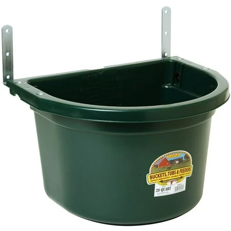 Little Giant 20 Quart Green Fence Feeder With Mounting Brackets