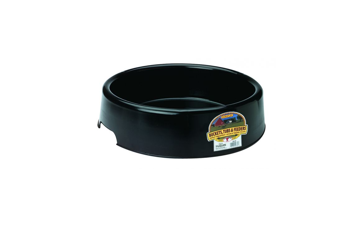 405002395 Pplp3 3 Gallon Black Plastic Pan Feeder