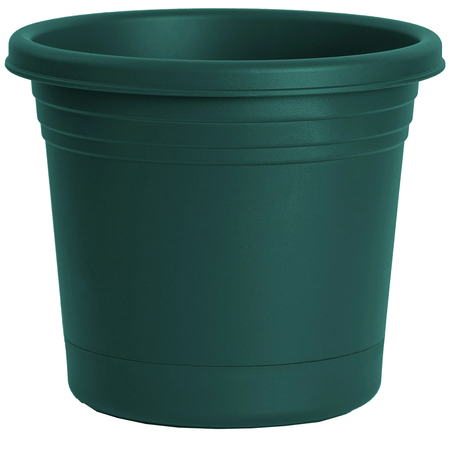 Green Polyresin Planter 8 Inch With Saucer And Drainage Holes