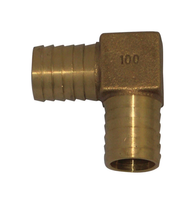 1 In. Barb X 1 In. D Barb Brass 90 Degree Elbow Fitting
