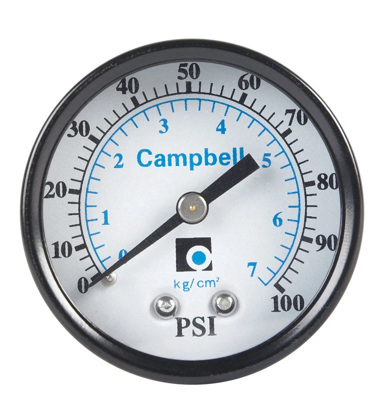 2 In. Brass Pressure Gauge 100 Psi With Low Lead Content