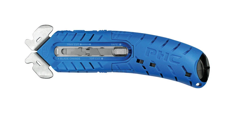 5.75 In. S8 Flip Safety Cutter Blue With Ergonomic Handle
