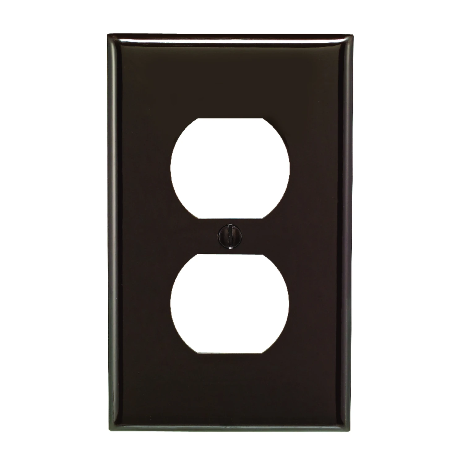 Leviton Brown 1 gang Nylon Duplex Wall Plate 1 pk