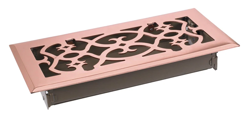 4 In. H X 10 In. W 1-way Polished Steel Floor Diffuser