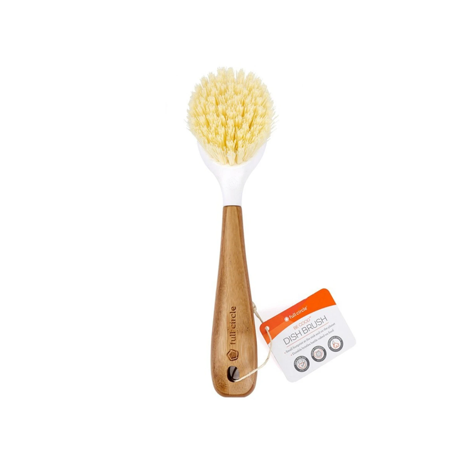 Be Good White Bamboo/plastic Dish Brush 2.36 In. W X 9.25 In. L