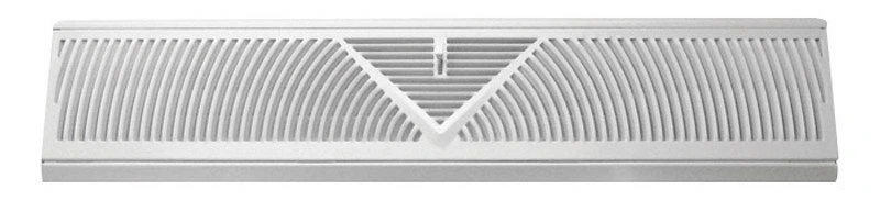 4.5 In. H X 24 In. W 3-way Powder Coat White Steel Floor Baseboard Diffuser