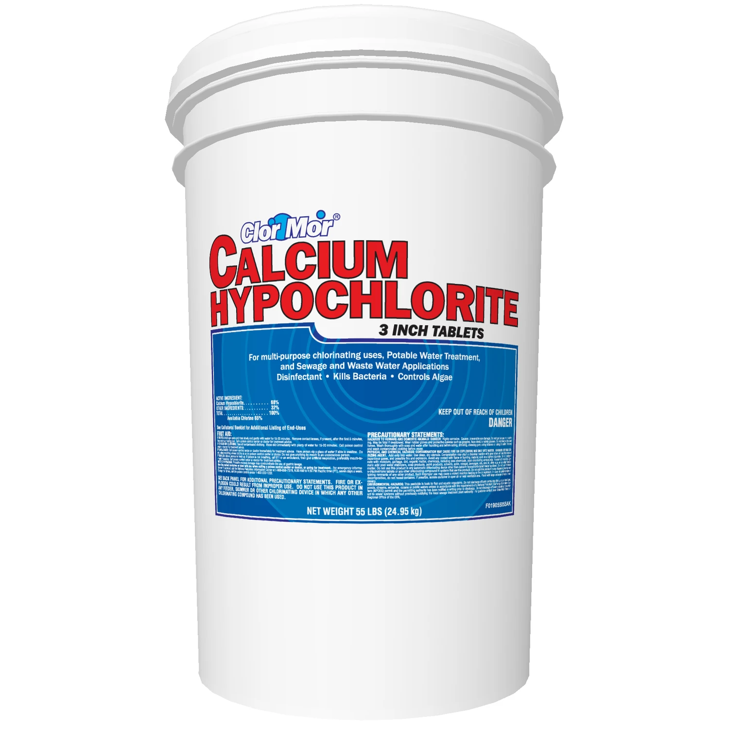 Calcium Hypochlorite Tablets 55 Lb Chlorinating Sanitizer For Pools And Water Treatment