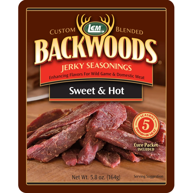 Backwoods Sweet And Hot Jerky Seasoning 5.8 Oz Boxed - Flavorful Jerky Cure Mix