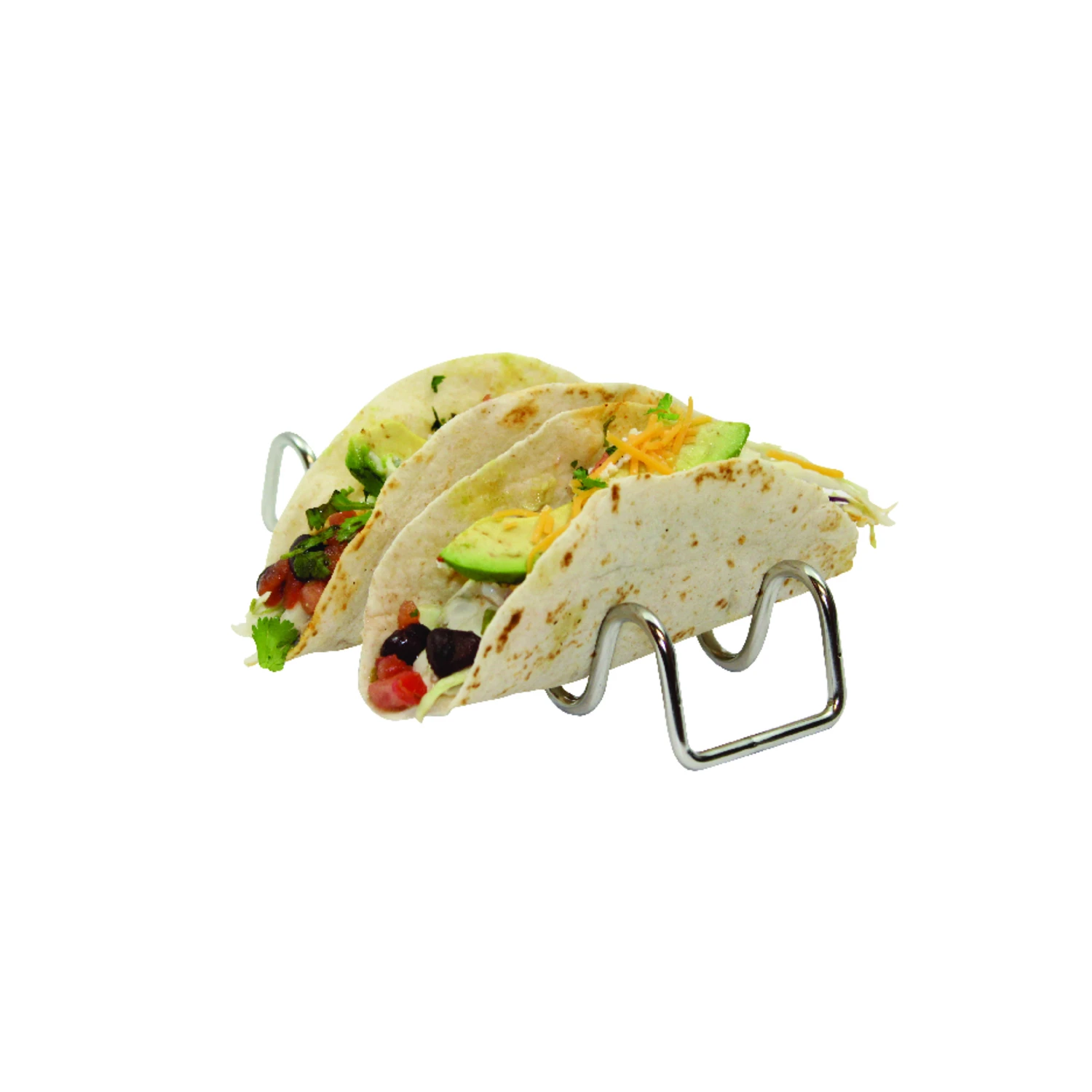 TableCraft Taco Taxi Silver Stainless Steel Taco Holder