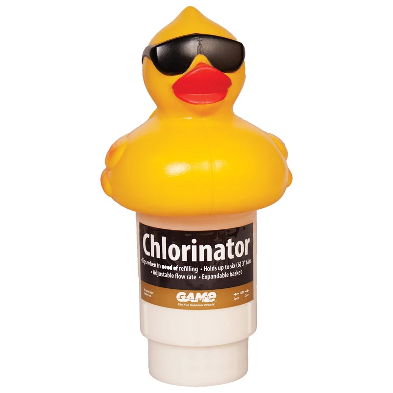 Derby Duck Floating Pool Chlorinator 3 In. H - Bright Yellow, Adjustable Flow