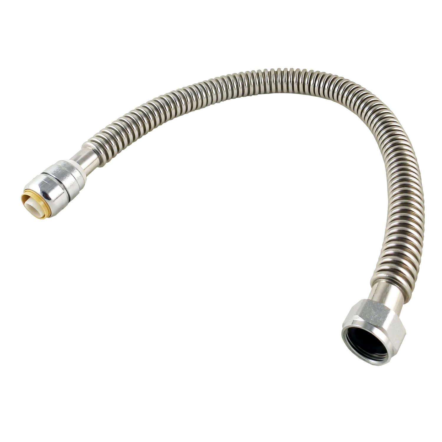 Sharkbite 3/4 In. Push-fit X 1 In. Fip 24 In. Stainless Steel Supply Line