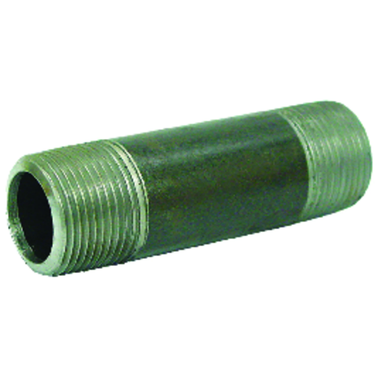 Beck 3/8 In. Mpt Black Steel 12 In. L Nipple For Plumbing Applications