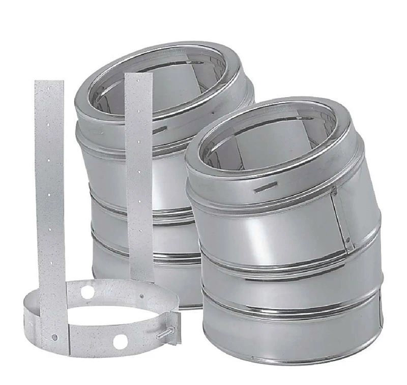 Duraplus 6 In. Diameter 30 Degree Galvanized Steel Elbow Kit With Strap