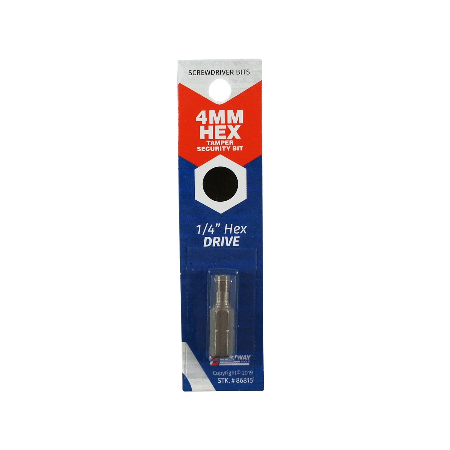 Hex 4 Mm X 1 In. Tamper-proof Security Bit Carbon Steel