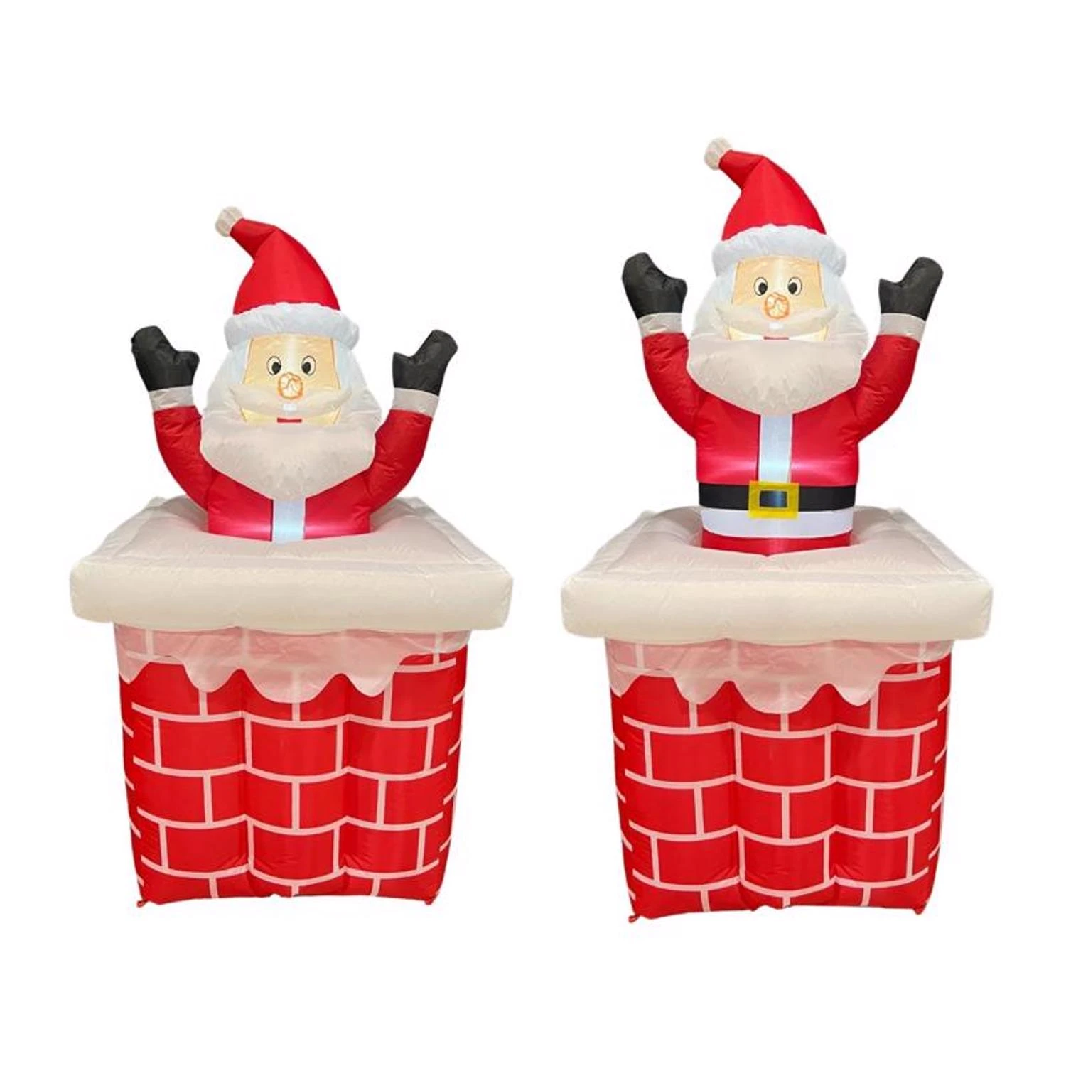 6 Ft. Animated Santa In Chimney Inflatable Decoration