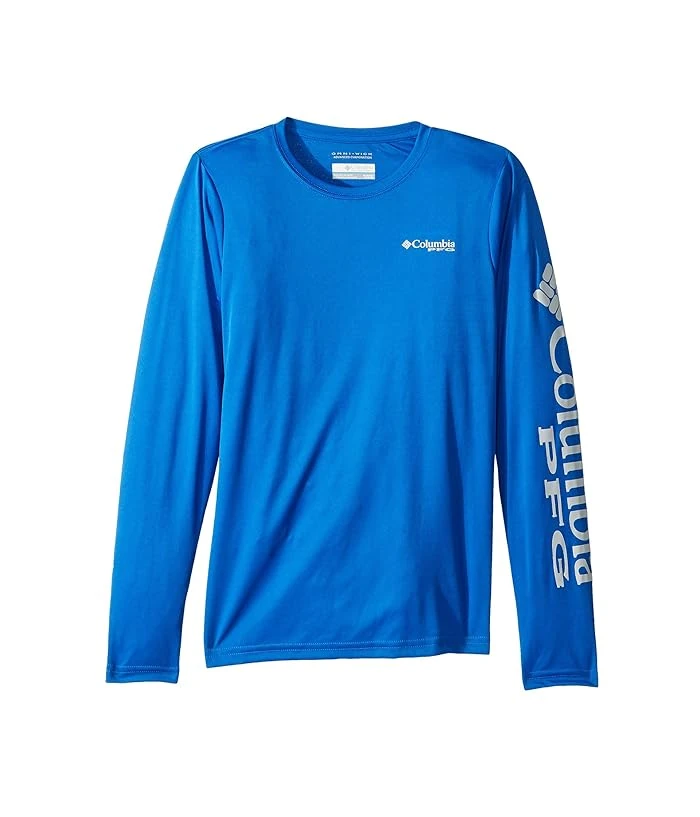 Youth Pfg Terminal Tackle Long Sleeve T-shirt - Small - Vivid Blue/cool Grey