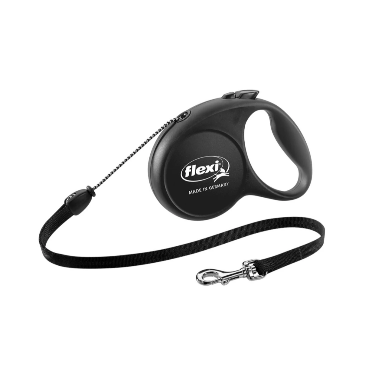 Fun Black Retractable Nylon Dog Leash Medium 16ft For Dogs 26 To 44lbs